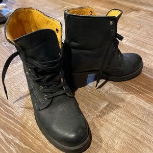 Frye black leather boots